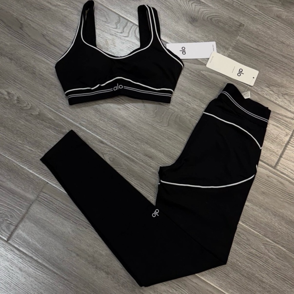 ALO Yoga Black and White Intimates Set